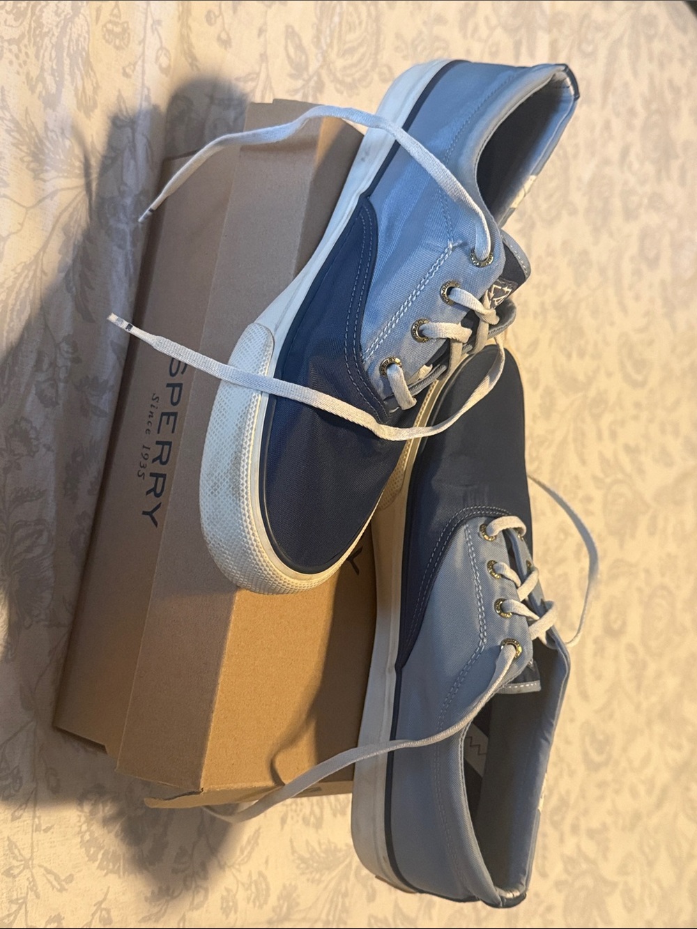Sperry Striper ll Bionic Navy/Blue Sail Cloth Deck Shoes